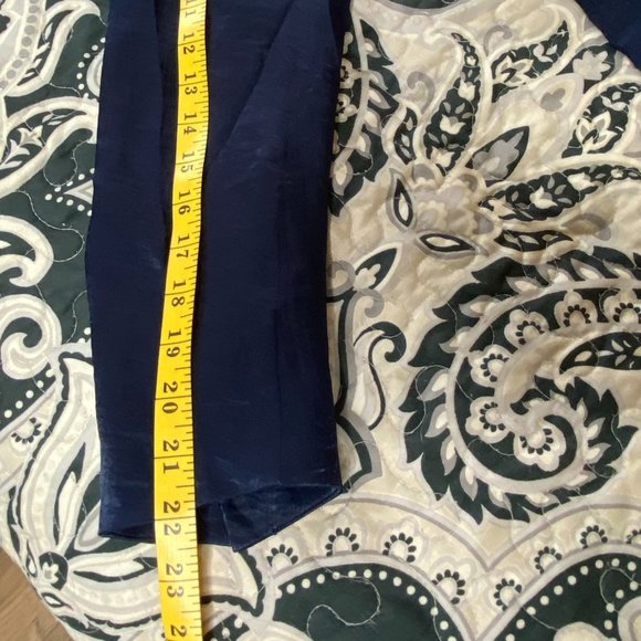 Capulet Navy Blue Satin Boyfriend Blazer NWT Sz M - Picture 7 of 12